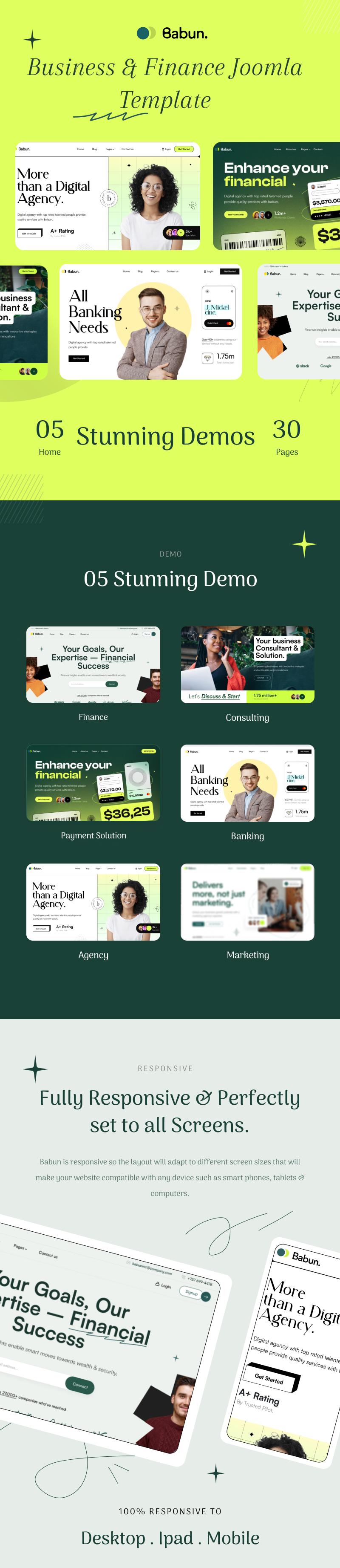 Babun - Business & Finance Responsive Joomla 6 Template